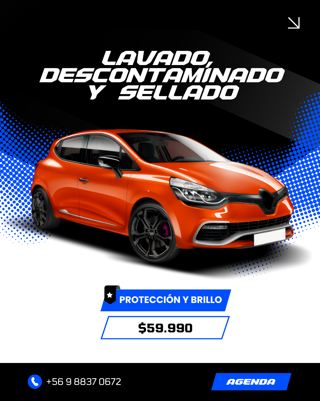 Lavado, descontaminado y sellado