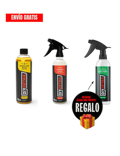 Pack Rinseless Wash + Ceramic Gloss + Interior Clean and Protect de REGALO